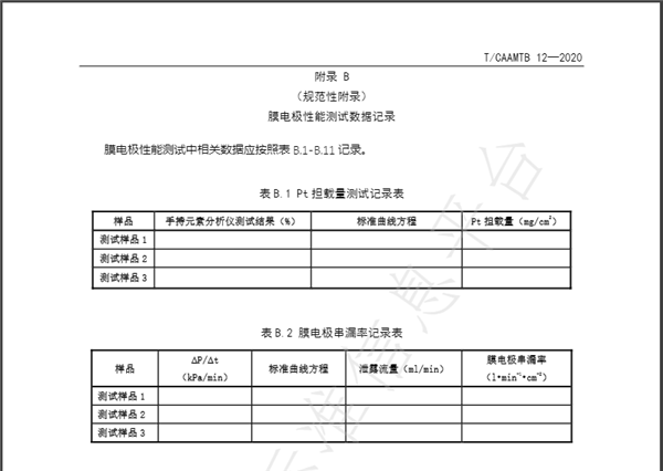 氢能标准丨质子交换膜燃料电池膜电极测试方法