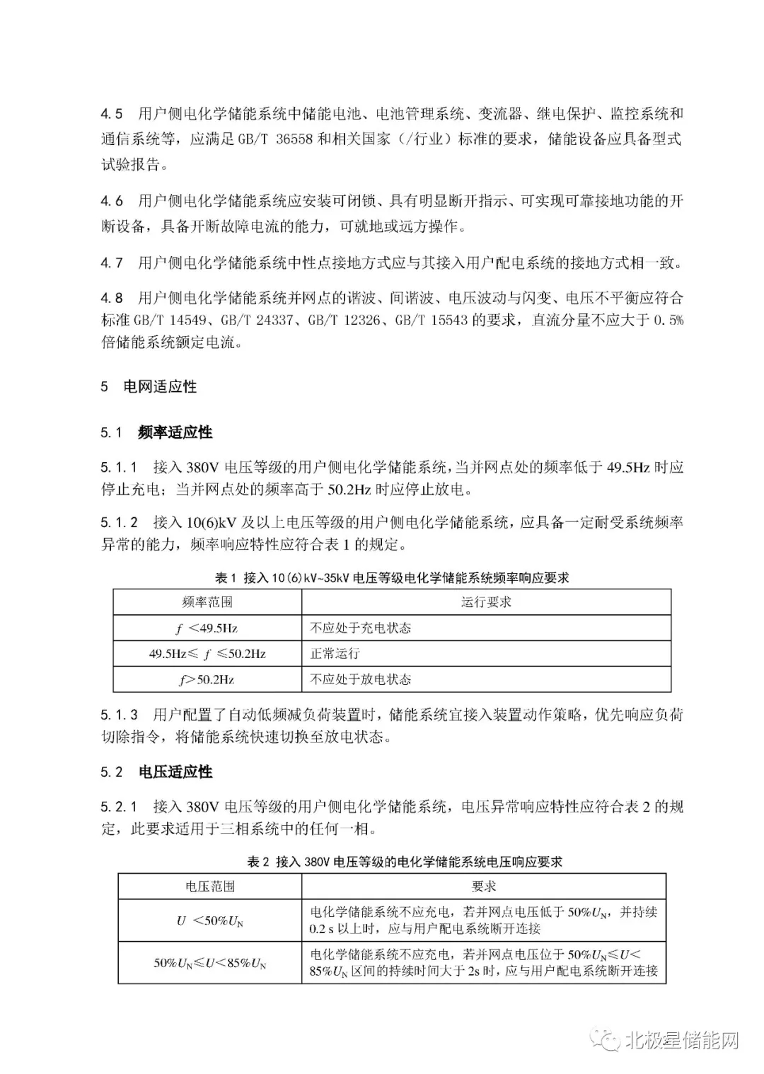 行业标准丨《用户侧电化学储能系统接入配电网技术规定》征求意见