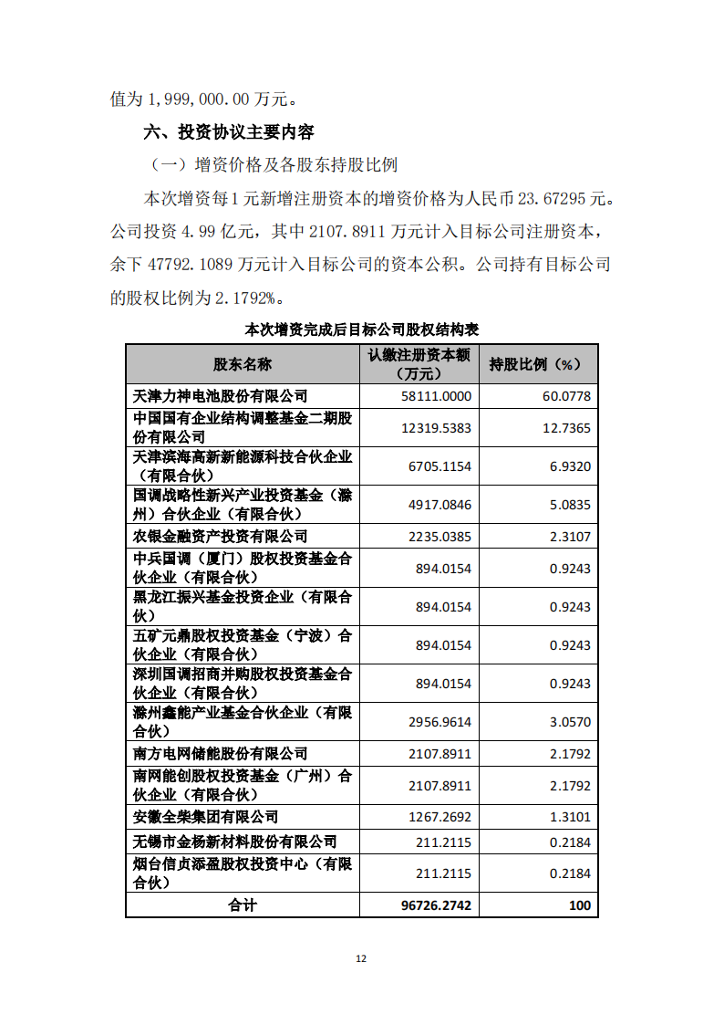 南网储能增资青岛力神！布局储能电池、构建储能生态圈！